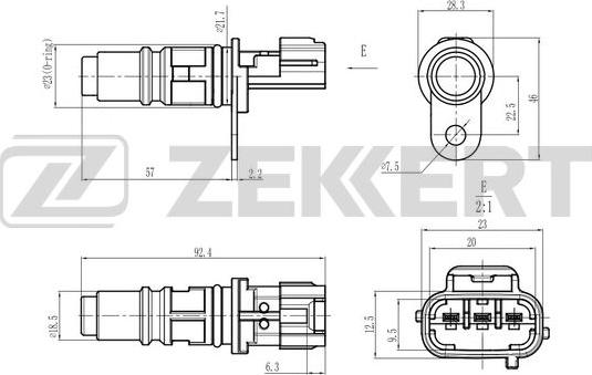 Zekkert SE-5048 - Датчик, положення розподільного валу autozip.com.ua