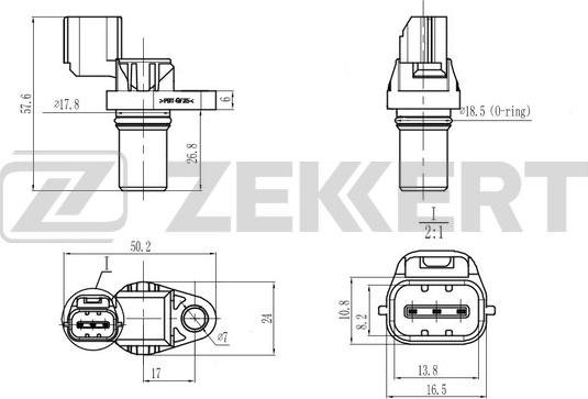 Zekkert SE-5043 - Датчик, положення розподільного валу autozip.com.ua