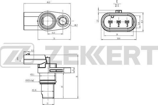 Zekkert SE-5050 - Датчик, положення розподільного валу autozip.com.ua