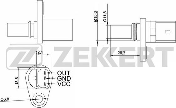 Zekkert SE-5000 - Датчик, положення розподільного валу autozip.com.ua