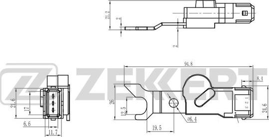 Zekkert SE-5015 - Датчик, положення розподільного валу autozip.com.ua