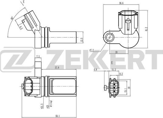 Zekkert SE-5016 - Датчик, положення розподільного валу autozip.com.ua