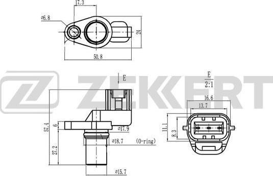 Zekkert SE-5012 - Датчик, положення розподільного валу autozip.com.ua