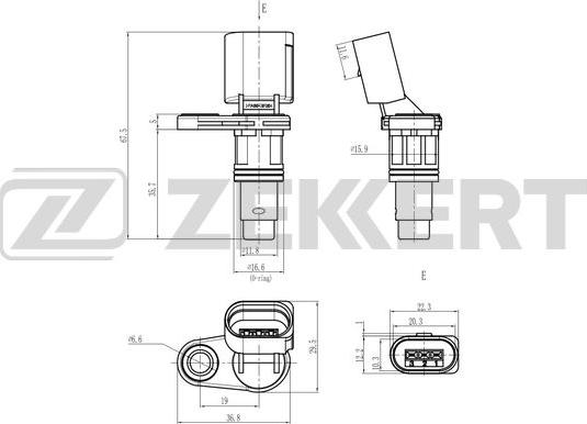 Zekkert SE-5033 - Датчик, положення розподільного валу autozip.com.ua