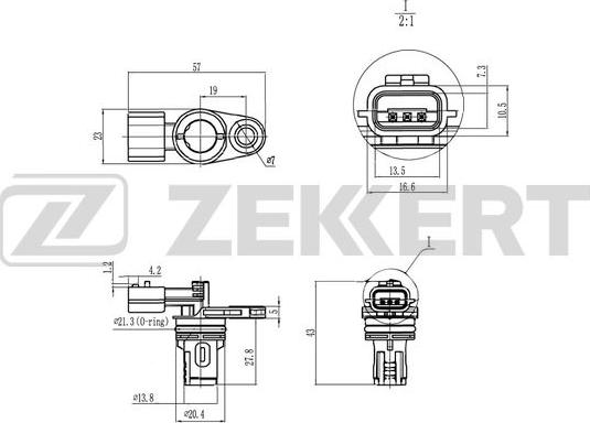 Zekkert SE-5020 - Датчик, положення розподільного валу autozip.com.ua