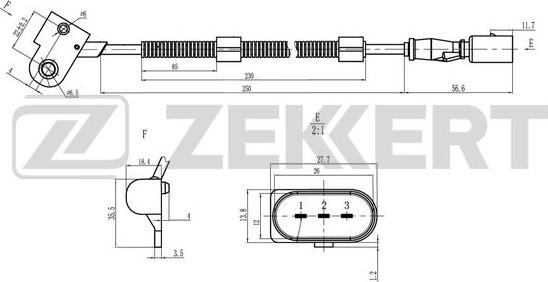 Zekkert SE-5028 - Датчик, положення розподільного валу autozip.com.ua