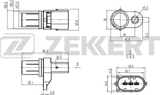 Zekkert SE-5027 - Датчик, положення розподільного валу autozip.com.ua