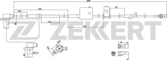 Zekkert SE-6090 - Датчик ABS, частота обертання колеса autozip.com.ua