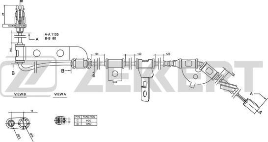 Zekkert SE-6097 - Датчик ABS, частота обертання колеса autozip.com.ua