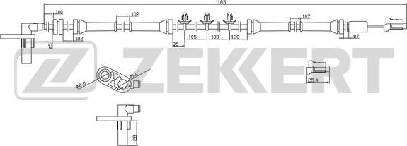 Zekkert SE-6044 - Датчик ABS, частота обертання колеса autozip.com.ua