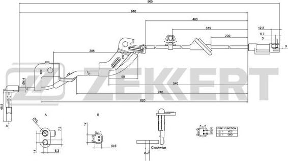 Zekkert SE-6043 - Датчик ABS, частота обертання колеса autozip.com.ua