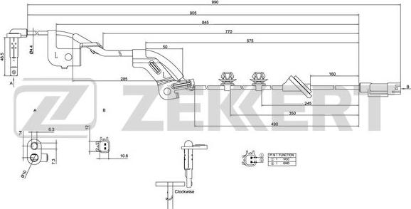 Zekkert SE-6042 - Датчик ABS, частота обертання колеса autozip.com.ua