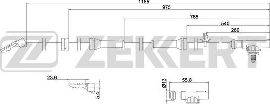Zekkert SE-6053 - Датчик ABS, частота обертання колеса autozip.com.ua