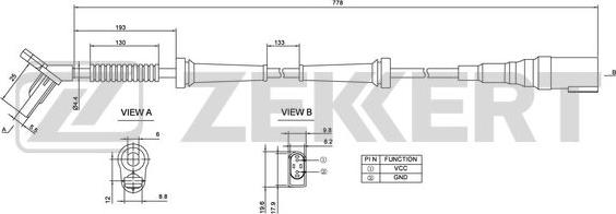 Zekkert SE-6062 - Датчик ABS, частота обертання колеса autozip.com.ua