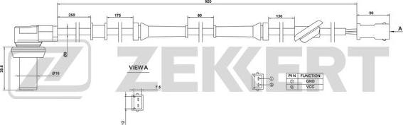 Zekkert SE-6001 - Датчик ABS, частота обертання колеса autozip.com.ua