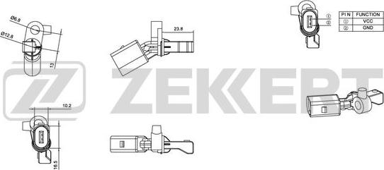 Zekkert SE-6014 - Датчик ABS, частота обертання колеса autozip.com.ua