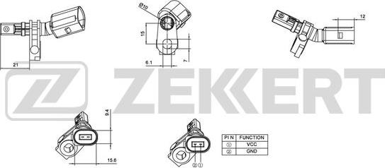 Zekkert SE-6011 - Датчик ABS, частота обертання колеса autozip.com.ua