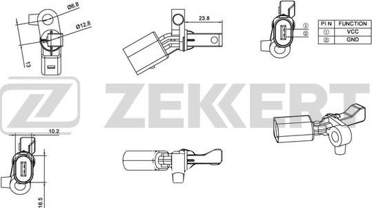 Zekkert SE-6013 - Датчик ABS, частота обертання колеса autozip.com.ua