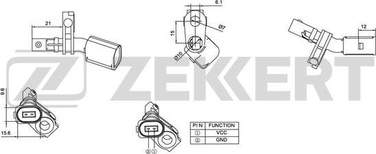 Zekkert SE-6012 - Датчик ABS, частота обертання колеса autozip.com.ua