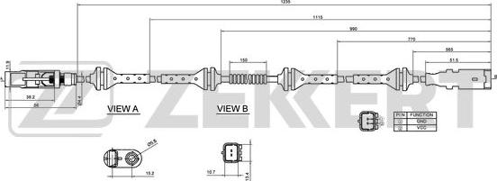 Zekkert SE-6038 - Датчик ABS, частота обертання колеса autozip.com.ua