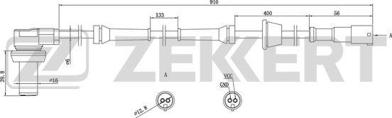 Zekkert SE-6027 - Датчик ABS, частота обертання колеса autozip.com.ua