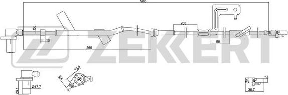 Zekkert SE-6076 - Датчик ABS, частота обертання колеса autozip.com.ua