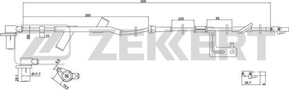 Zekkert SE-6077 - Датчик ABS, частота обертання колеса autozip.com.ua