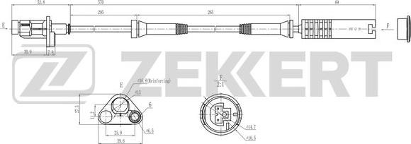Zekkert SE-6196 - Датчик ABS, частота обертання колеса autozip.com.ua