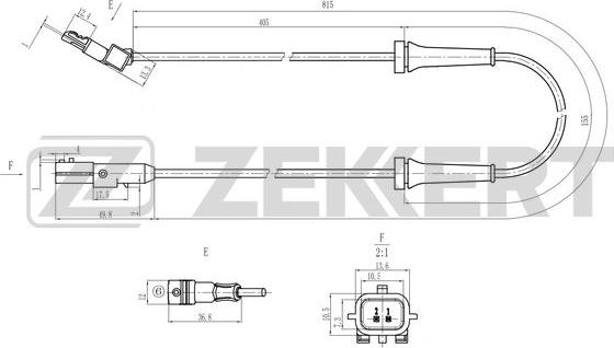 Zekkert SE-6192 - Датчик ABS, частота обертання колеса autozip.com.ua