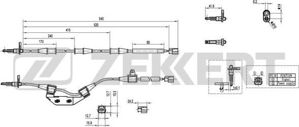 Zekkert SE-6151 - Датчик ABS, частота обертання колеса autozip.com.ua