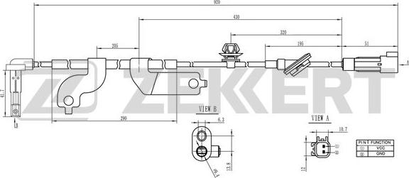 Zekkert SE-6163 - Датчик ABS, частота обертання колеса autozip.com.ua