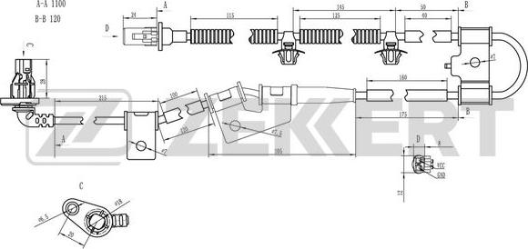 Zekkert SE-6102 - Датчик ABS, частота обертання колеса autozip.com.ua