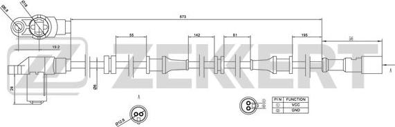 Zekkert SE-6114 - Датчик ABS, частота обертання колеса autozip.com.ua