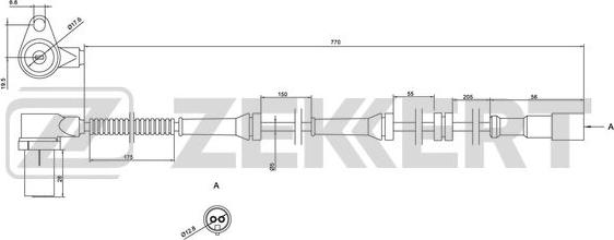 Zekkert SE-6116 - Датчик ABS, частота обертання колеса autozip.com.ua