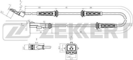 Zekkert SE-6179 - Датчик ABS, частота обертання колеса autozip.com.ua