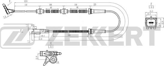 Zekkert SE-6241 - Датчик ABS, частота обертання колеса autozip.com.ua