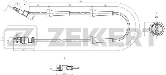 Zekkert SE-6200 - Датчик ABS, частота обертання колеса autozip.com.ua