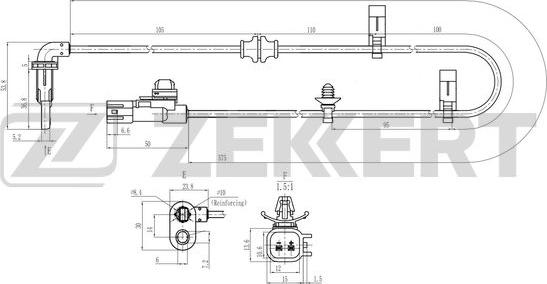 Zekkert SE-6214 - Датчик ABS, частота обертання колеса autozip.com.ua