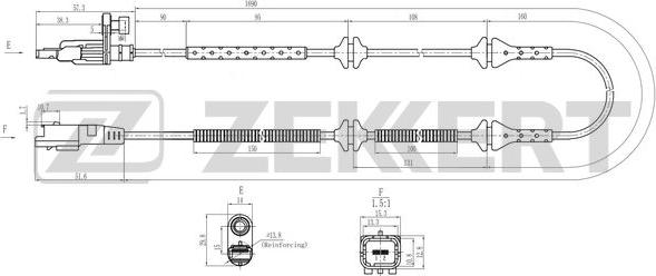 Zekkert SE-6218 - Датчик ABS, частота обертання колеса autozip.com.ua