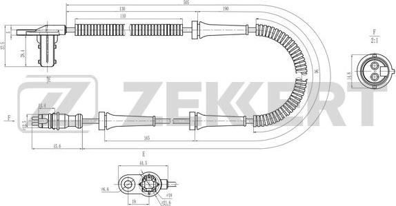 Zekkert SE-6212 - Датчик ABS, частота обертання колеса autozip.com.ua