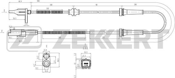 Zekkert SE-6231 - Датчик ABS, частота обертання колеса autozip.com.ua