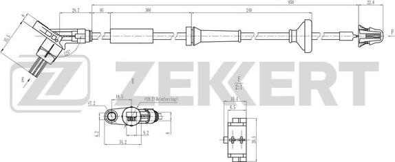 Zekkert SE-6233 - Датчик ABS, частота обертання колеса autozip.com.ua