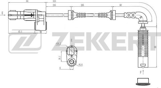 Zekkert SE-6232 - Датчик ABS, частота обертання колеса autozip.com.ua