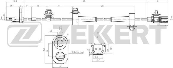 Zekkert SE-6220 - Датчик ABS, частота обертання колеса autozip.com.ua