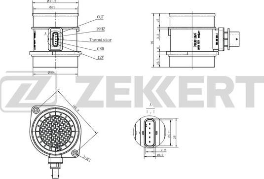 Zekkert SE-1094 - Датчик, тиск у впускний трубі autozip.com.ua