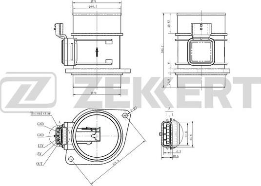 Zekkert SE-1092 - Датчик, тиск у впускний трубі autozip.com.ua