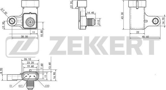 Zekkert SE-1048 - Датчик, тиск у впускний трубі autozip.com.ua