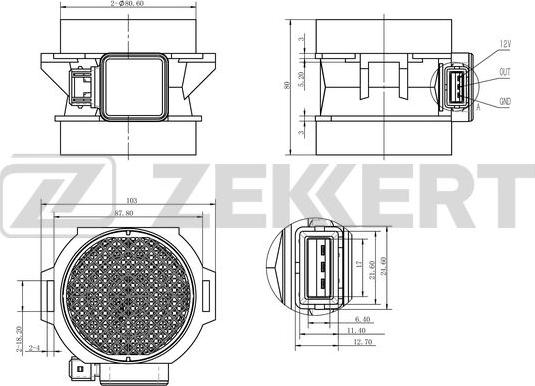 Zekkert SE-1018 - Датчик потоку, маси повітря autozip.com.ua