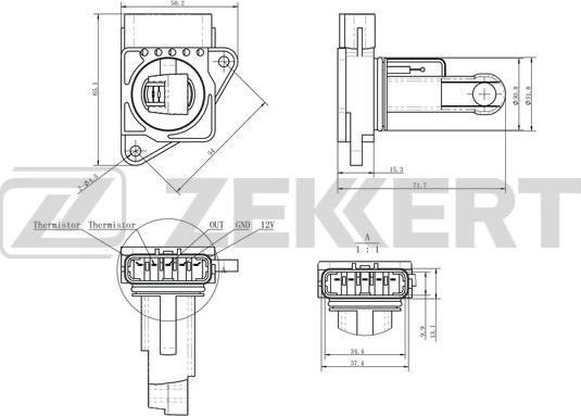 Zekkert SE-1086 - Датчик, тиск у впускний трубі autozip.com.ua