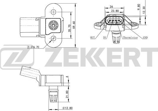 Zekkert SE-1030 - Датчик, тиск у впускний трубі autozip.com.ua